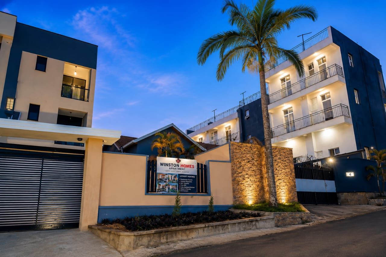Winston Homes Apartment entrance and signage